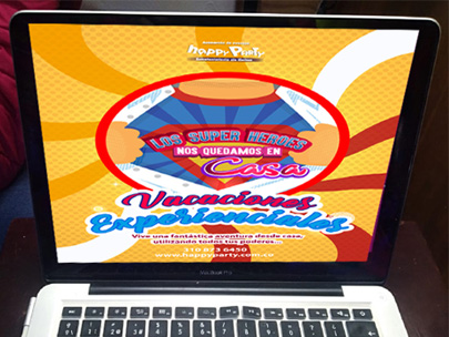 Vacaciones Recreativas virtuales happy party